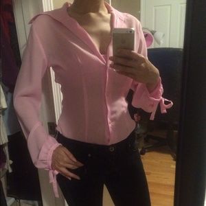 Sheer pink blouse