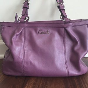 Dark lavender Coach carry-all