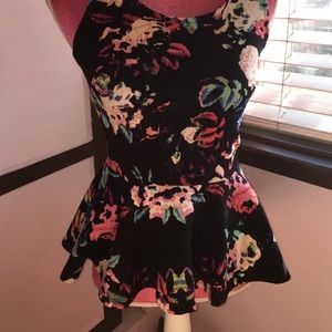 Floral peplum top