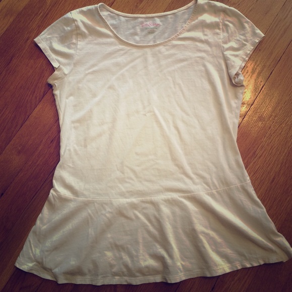 SOLD!!! Lilly Pulitzer cream peplum tshirt