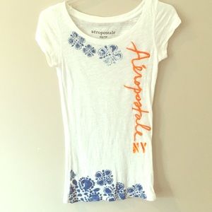 Aeropostale white shirt sleeve shirt