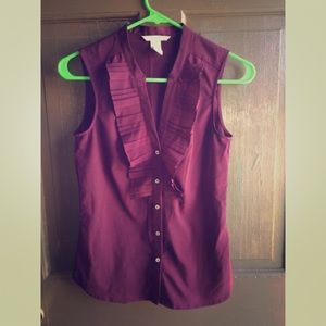 H&M sleeveless button down
