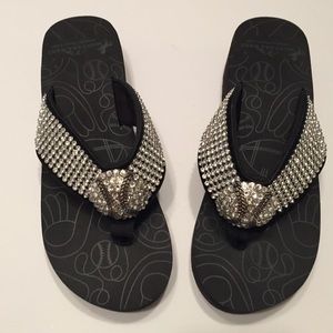 Montana West bling Baseball Flip flops size 7 8