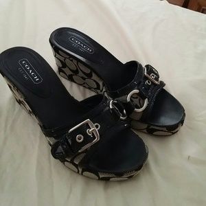 Coach Toeless Wedges