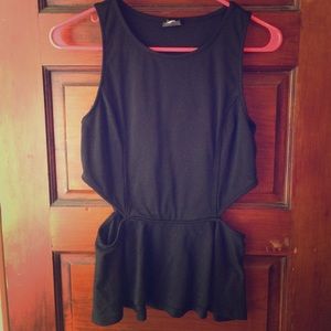 Black Peplum Top