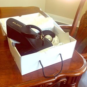 Aldo sandal wedges - Ereri in black