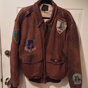 Men's Avirex Leather Bomber