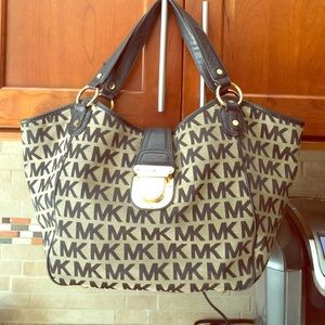 Michael Kors Monogram Buckle in Front Bag