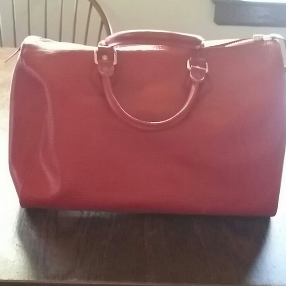 Red Epi leather Louie authentic  like new