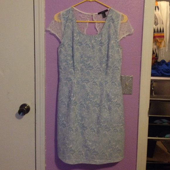 Cute blue bodycon dress