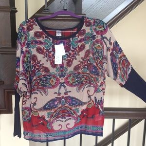 Gorgeous Top embellished mixed media S