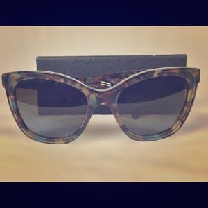 Prada Dark Floral Wayfarer Sunglasses