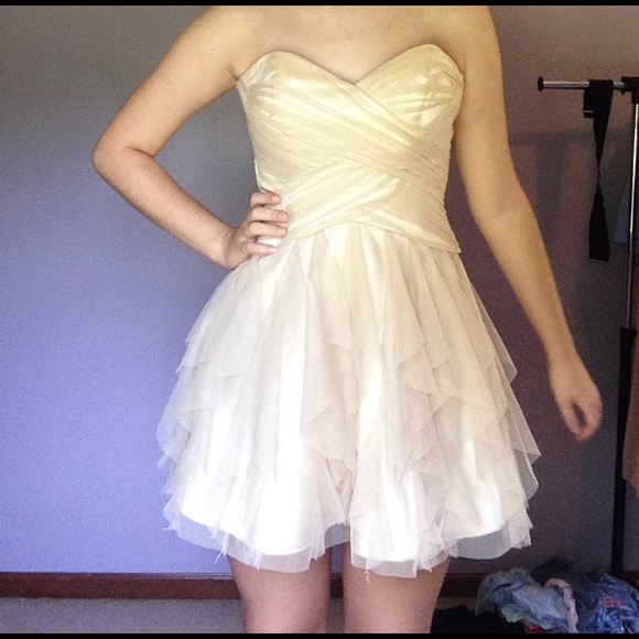 Champagne Homecoming Dress Tan or Nude Dress