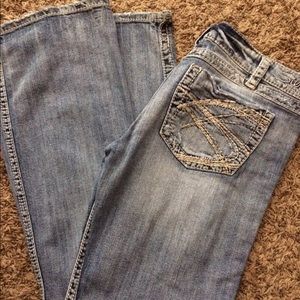 Silver Twisted Bootcut Jeans
