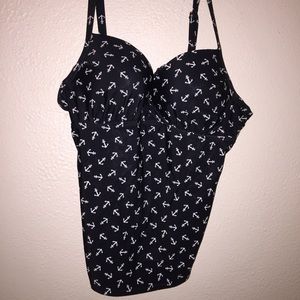 Torrid Plus Size Anchor print swimsuit