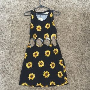Open waist mini dress