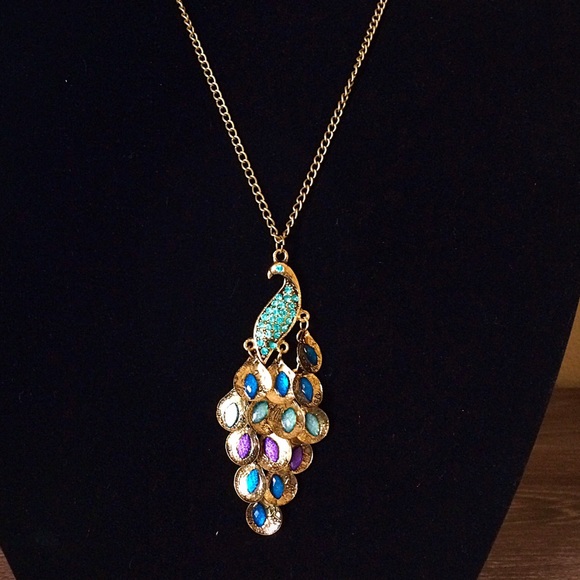 Peacock Pendant Necklace - Picture 3 of 3