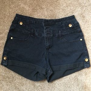 Black High Waisted Shorts