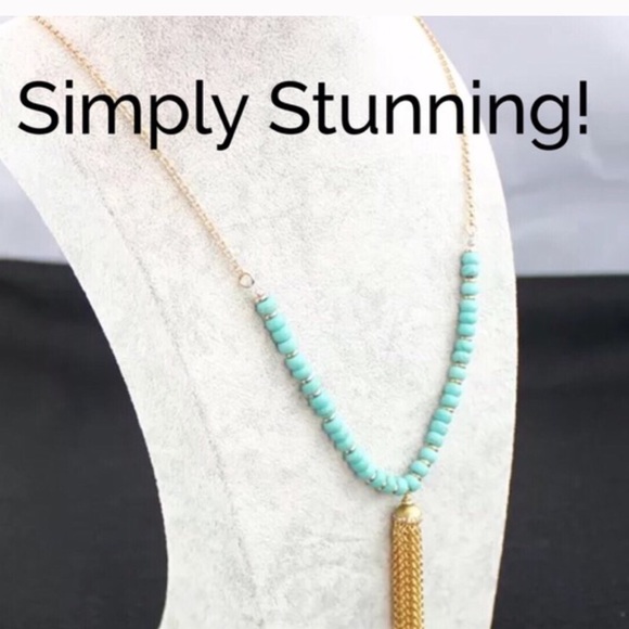 ๐BEAUTIFUL Turquoise & Tassel Necklace๐ - Picture 4 of 4