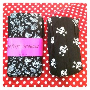 Betsey Johnson tattoo tights and Hot Topic tights