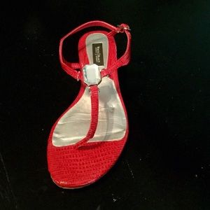 ***SALE*** NWOT Red Snakeskin Sandals-"Julia1"