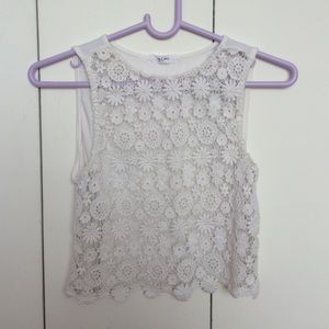 Flower Patterned Crop Top