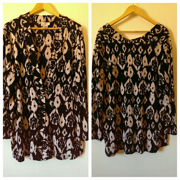 the travel collection Jackets & Blazers - Plus size cover up print 2x cover up jacket