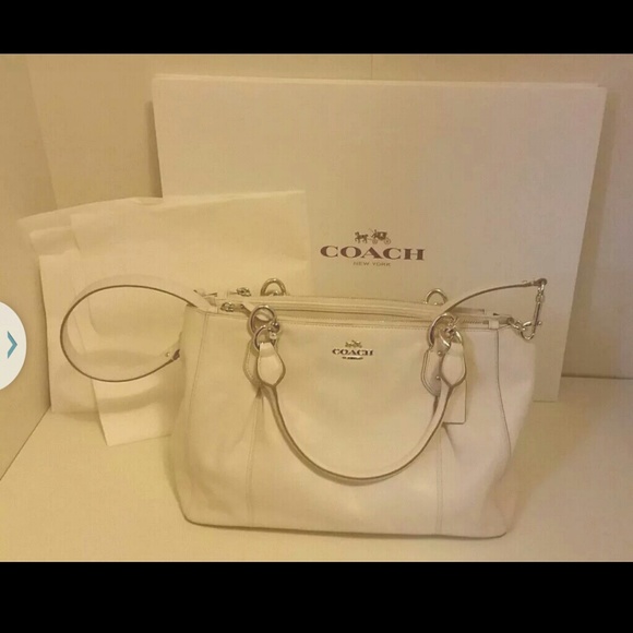 COACH COLETTE LEATHER CARRYALL SATCHEL PURSE