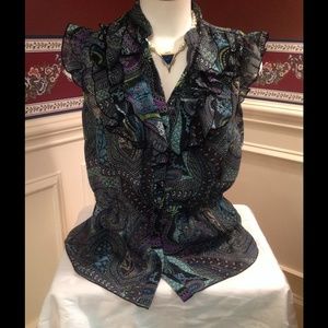New Direction Ruffle Top. Size Medium.