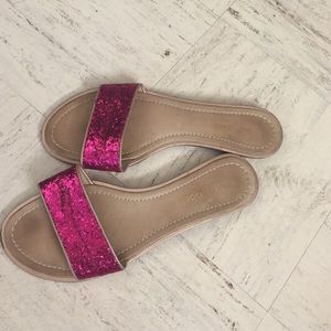 Kate spade pink sparkling slipper