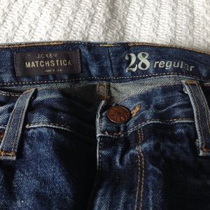 J Crew matchstick selvedge jeans- 28 regular