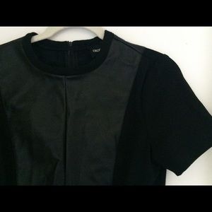 Asos leather blocked midi dress