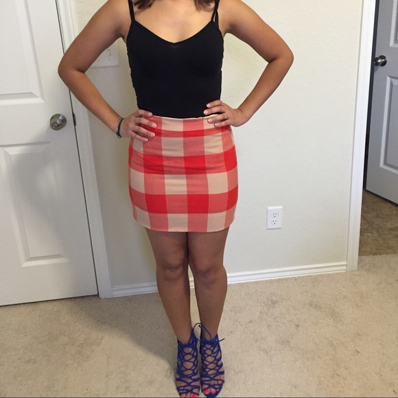 💕J Crew wool checkered skirt