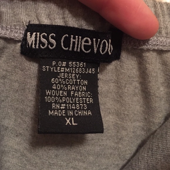 Miss Chevious grey and pink layered dress size Xl - Picture 2 of 2