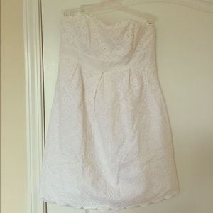 Lilly Pulitzer strapless white dress