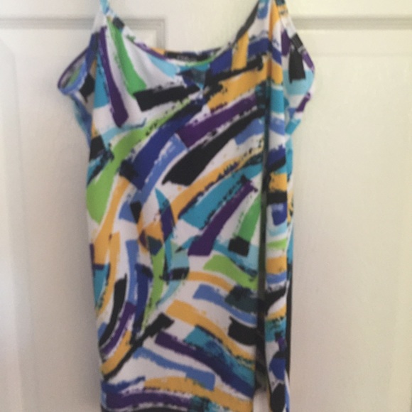 ❤️SOLD❤️ Multicolored Spaghetti strap tank top