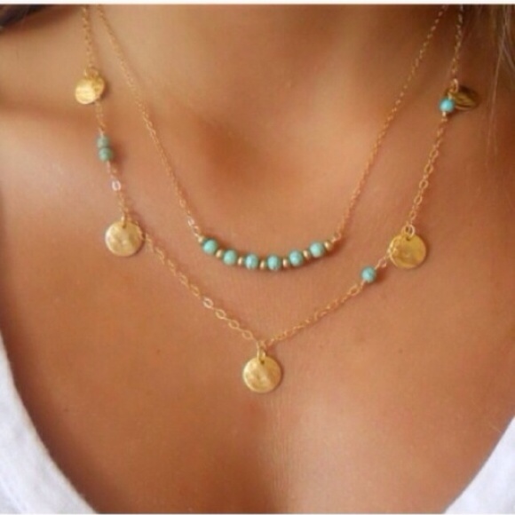 (Q3) Double Layer Necklace - Picture 2 of 5