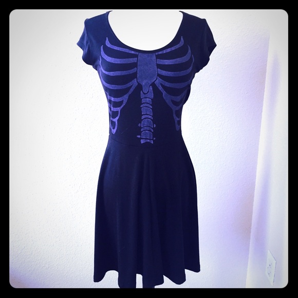Hot Topic Dresses & Skirts - Hot Topic Skeleton Bones Goth Punk Dress L