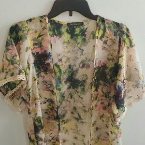 Floral kimono cover up