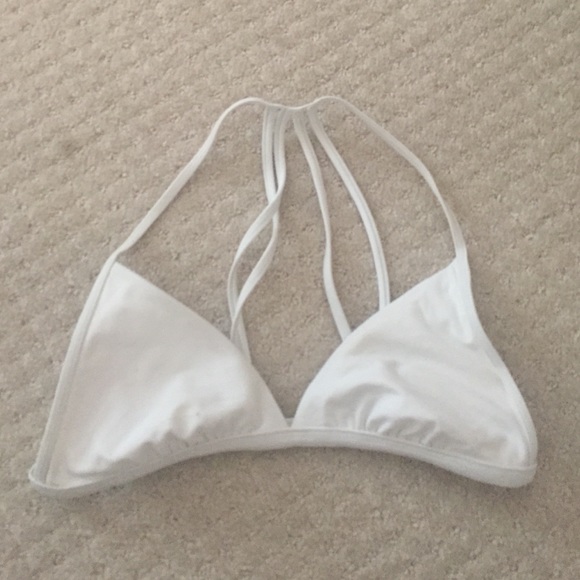 White racer back bikini top