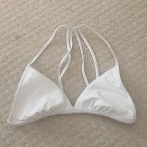 White racer back bikini top
