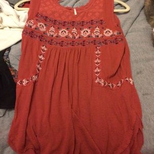 Free people embroidered clay top ASO teen wolf