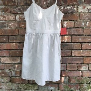 Grey and white striped dress