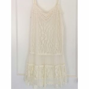 Lace dress. Very sweet and classy looking.