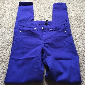 Purple skinny jeans