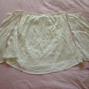 Ivory off the shoulder shirt