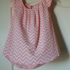 Pink & White Striped Top
