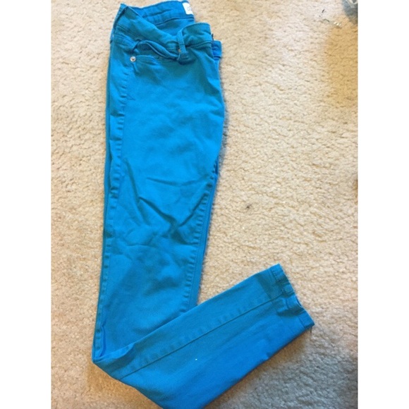Aeropostale teal blue jeans