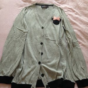Cozy Minnie Mouse cardigan.
