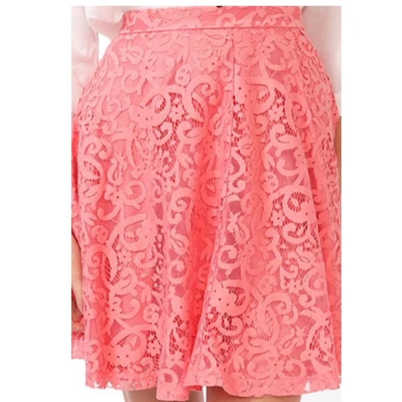 Forever 21 Dresses & Skirts - HP 4/8🎉Coral lace skirt final markdown